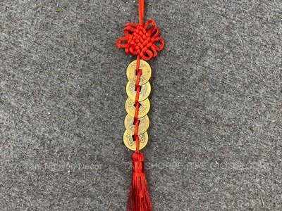 Vòng treo cửa Tết Quạt đỏ hoa Thiên Điểu [Đa dạng chữ - Quạt gỗ] QUAT-08